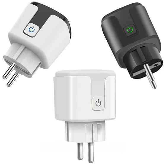 Розумна розетка WiFi з лічильником електроенергії 20А, Tuya Smart 4400Вт, Сіра / Розетка для моніторингу енергії Київ