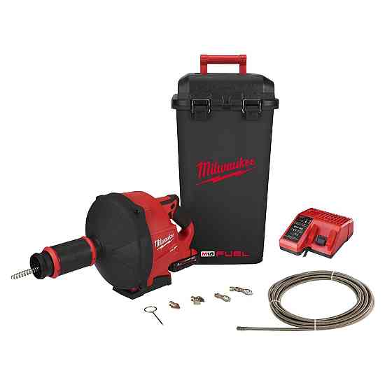 Машина прочистая аккумуляторная бесщеточная MILWAUKEE, M18 FDCPF10-201C, трос 10м (зарядное устройство М12-18 С, 1 аккумулятор М18 В2 Одесса