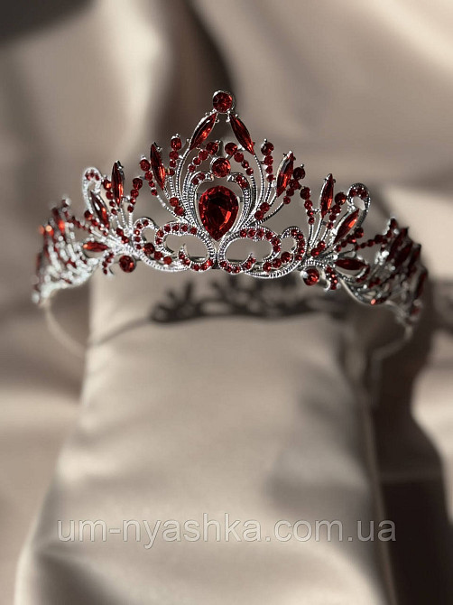 Диадема на обруче Корона синяя с камнями Кривой Рог - изображение 9