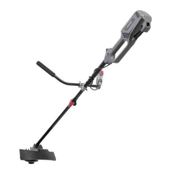 Тример електричний, 1,2 кВт, 7500 об/хв, ширина зрізання 255/380 мм, плавний пуск, котушка + 3-лопатевий ніж INTERTOOL DT-2246 Киев