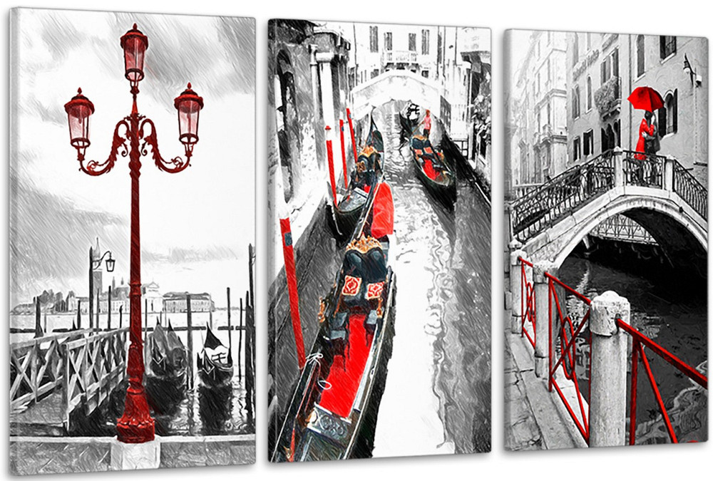 Модульна картина у вітальню/ спальню Венеція    ART-235_3A 100х150 см Київ - фото 1