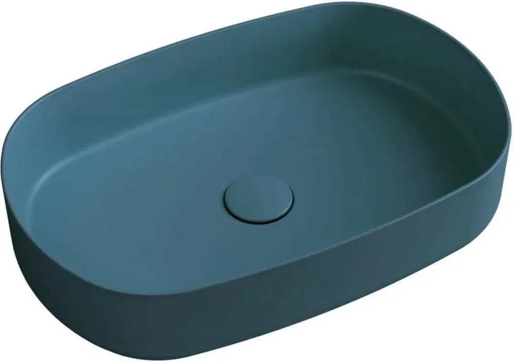 Раковина  Sapho Infinity Oval 55X36Cm Zielony Mat Petrol 10Nf650552P Киев - изображение 1