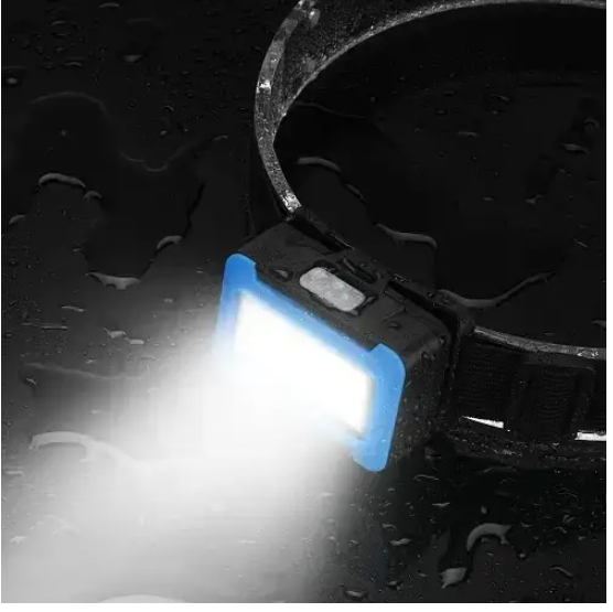 Фонарик налобный Cy-2068, COB LED, 4 режима освещения, АБС пластик, питание от 3-х батареек AAA Киев - изображение 4