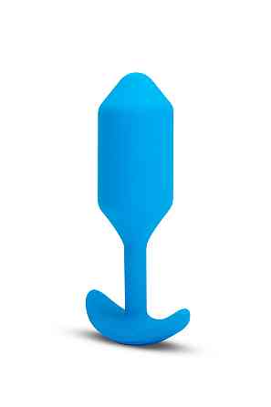Анальная пробка с вибрацией b-Vibe VIBRATING SNUG PLUG размер L, синяя Sex Aura Киев