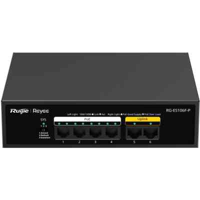 Комутатор мережевий Ruijie Networks RG-ES106F-P Вінниця