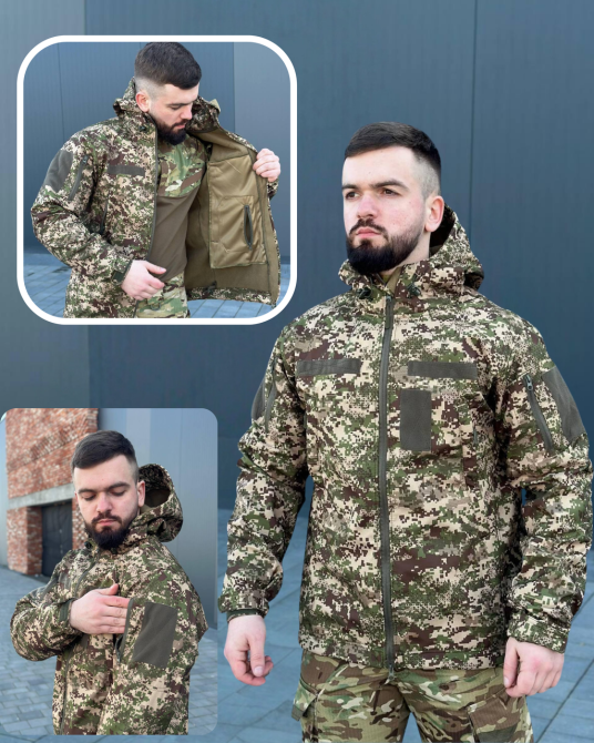 Военная тактическая куртка soft shell хищник мужская демисезонная штурмовая куртка софтшел для    WAR Львов - изображение 1