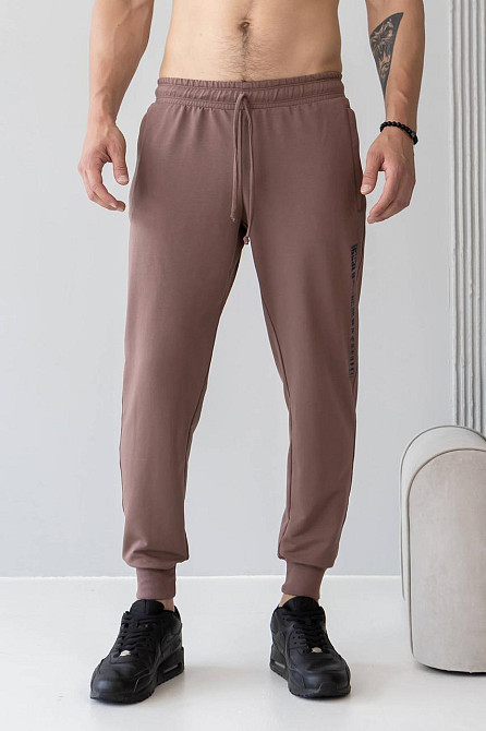 Штани джогери чоловічі TotalFit EM1 L, Коричневий Київ - фото 3