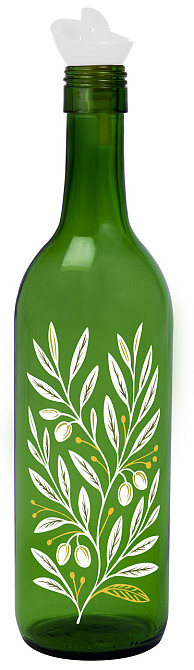 Пляшка для олії Herevin Emerald Green Olive Branch 0.75 л (151150-087) (7135950) Київ - фото 1