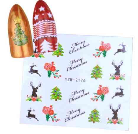 Новорічні наклейки на нігті Київ