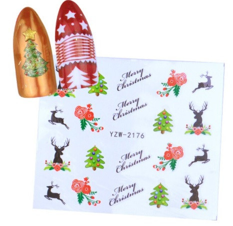 Новогодние наклейки на ногти Киев - изображение 1