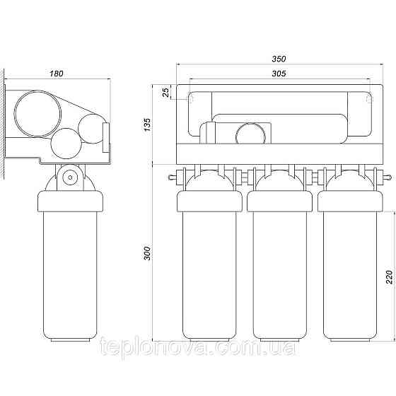 Система зворотного осмосу OasisPro, насос + ПЛАСТ. бак, BSL03-RO-75 Чернівці
