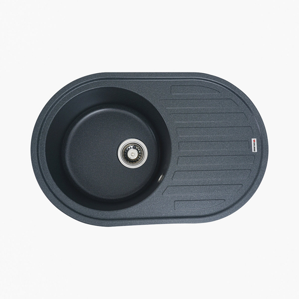 VALESO Гранітна мийка для кухні VALESO LIRA 7750 матова Антрацит Київ - фото 1