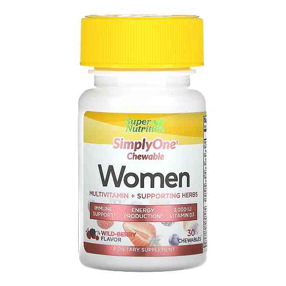 Мультивітамінний комплекс Women, Multivitamin + Supporting Herbs 30 Chewables (Wild-Berry) Луцьк