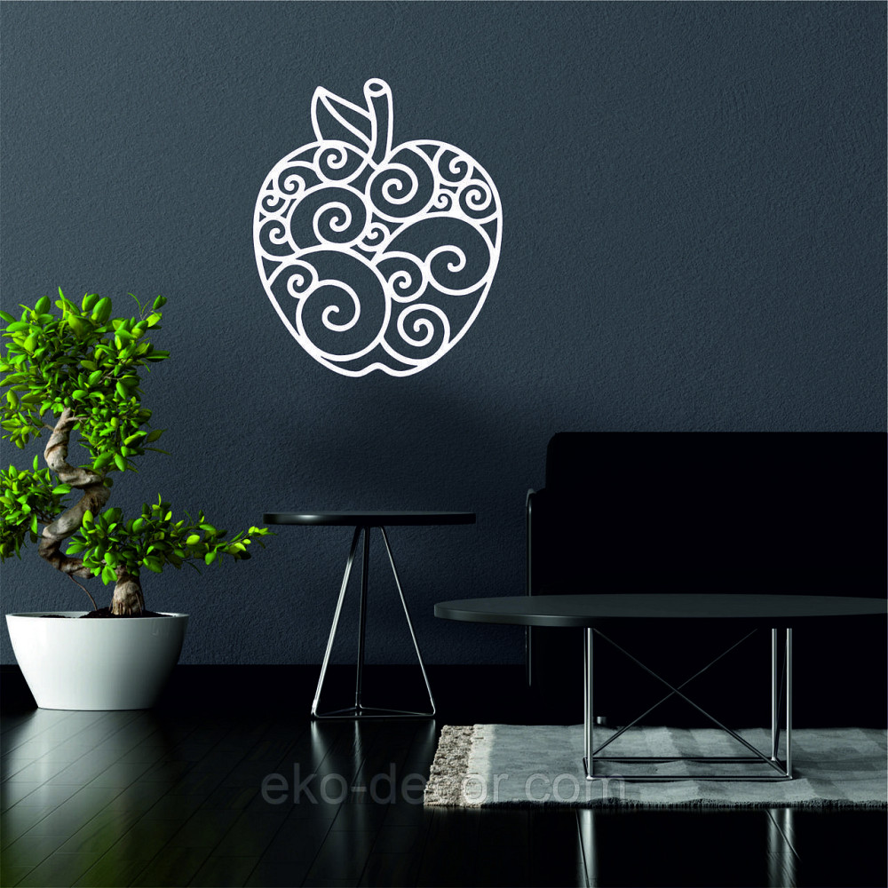 Декоративное настенное Панно «Яблоко» Декор на стену 110*92 см, Белый Киев - изображение 2