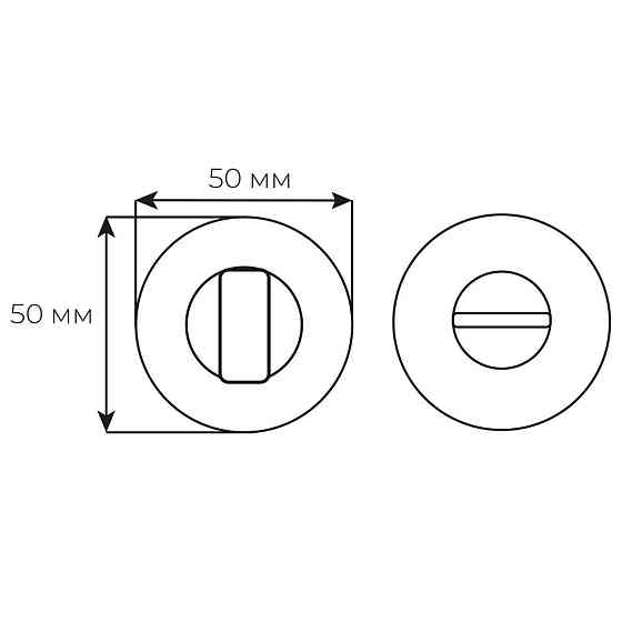 Дверная накладка WC Fimet 208 F20 матовый никель Киев