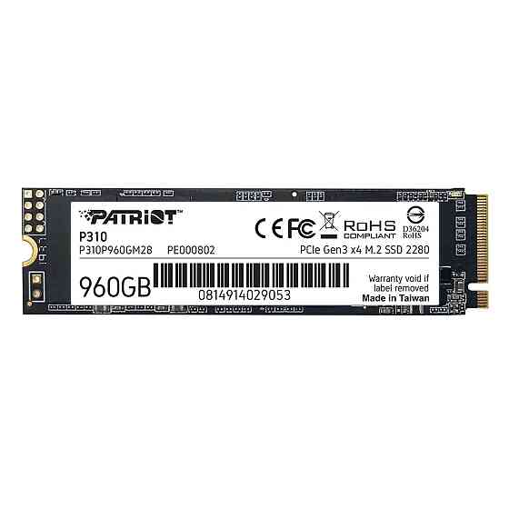 SSD диск накопитель M.2 Patriot P310 960GB NVMe 2280 PCIe 3.0x4 3D NAND TLC P310P960GM28 Одесса