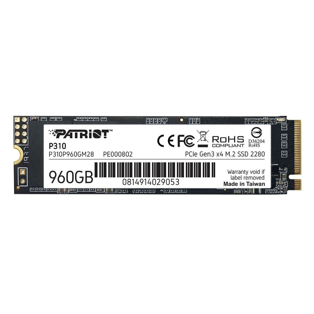 SSD диск накопитель M.2 Patriot P310 960GB NVMe 2280 PCIe 3.0x4 3D NAND TLC P310P960GM28 Одесса - изображение 1