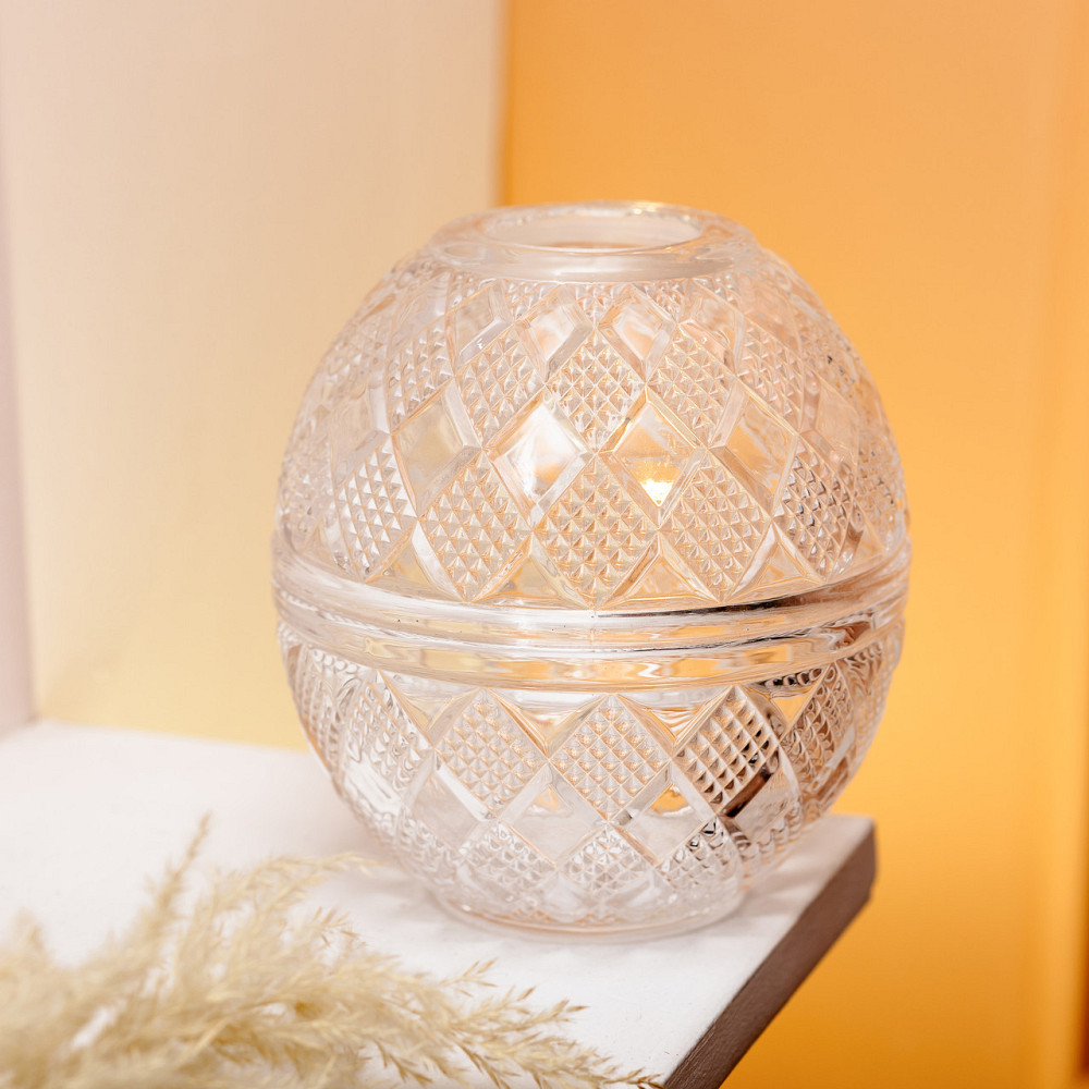 Серветниця на стіл кухонна Ø15 см серветниця скляна кругла кругла у формі яйця HP-4-110 Коломия - фото 5