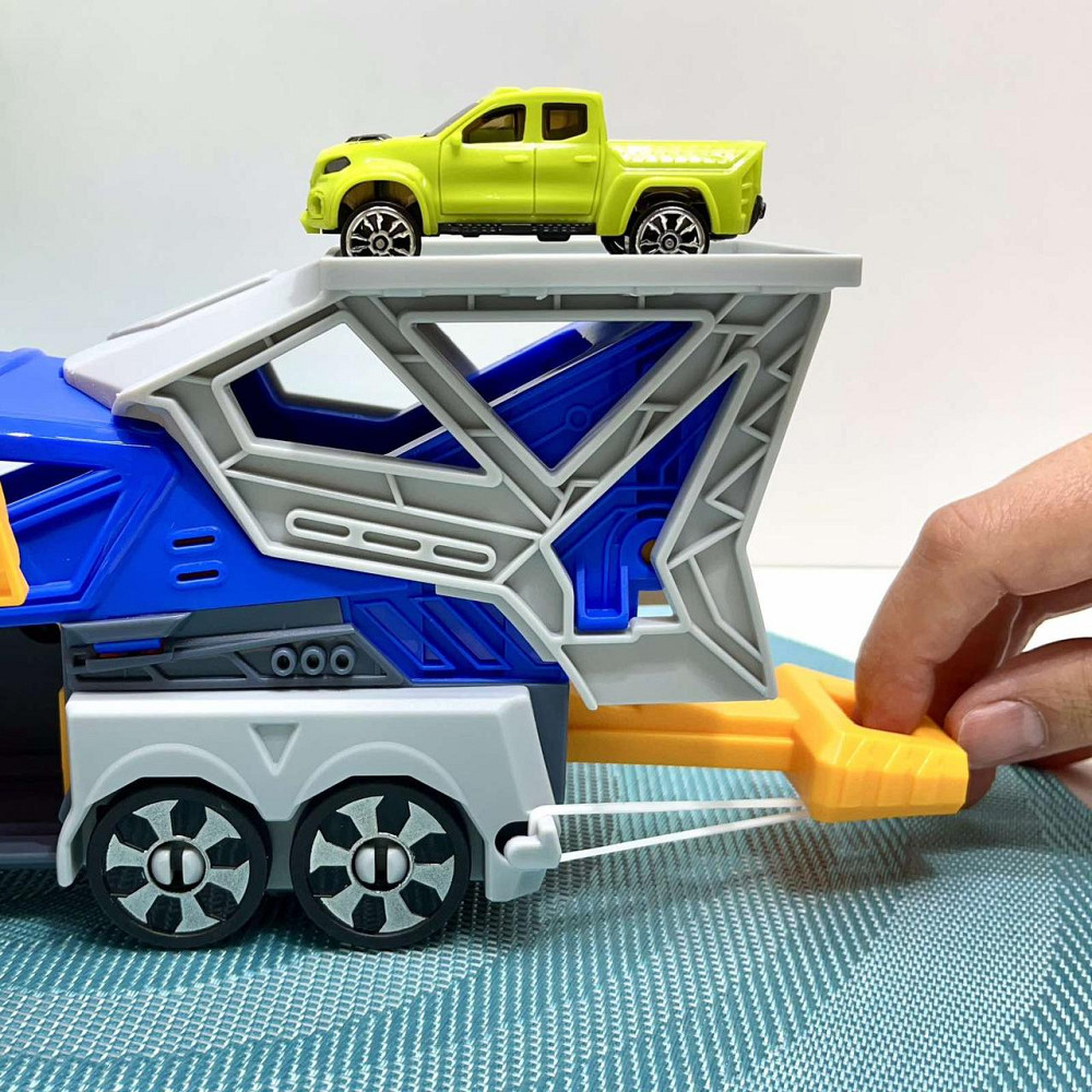 Трейлер у вигляді акули з набором машинок 2шт Синій (P932-A) Чернигов - изображение 5