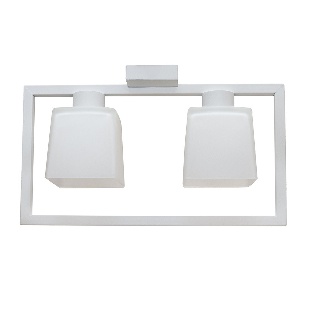 Люстра потолочная MSK Electric Boston на два плафона под лампу Е27 NL 400230-2 WH Одесса - изображение 2