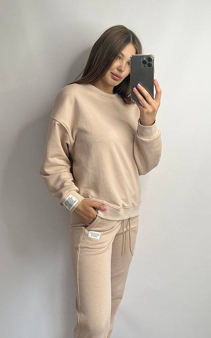 Костюм спортивний жіночий трикотажний Бежевий M/L Харків - фото 5