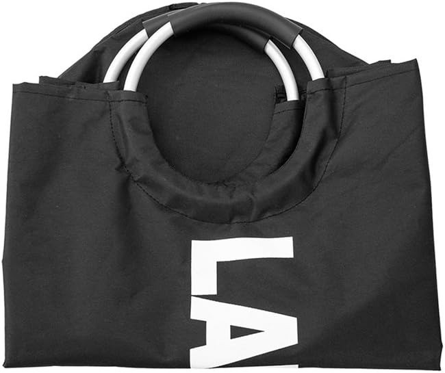 Корзина для белья в ванную комнату,органайзер для стирки хранения вещей складная с алюминиевыми ручками,чёрный Каменец-Подольский - изображение 6