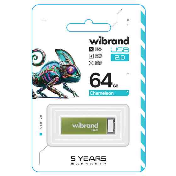 Флешка flash Wibrand USB 2.0 Chameleon 64Gb Light green WI2.0/CH64U6LG Одесса