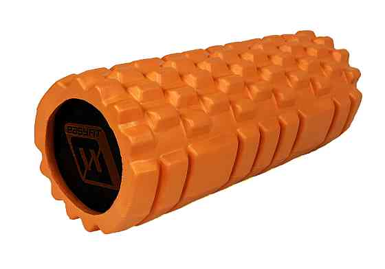 Масажний ролик EasyFit Solid Roller v.1.1s 33 см помаранчевий Коломия