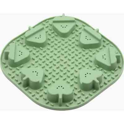 Універсальний посуд для тварин Fiboo Snoopy + fibnoose килимок для злизування ласощів і їжі з елементами гри, зелений (FIB0264) Вінниця