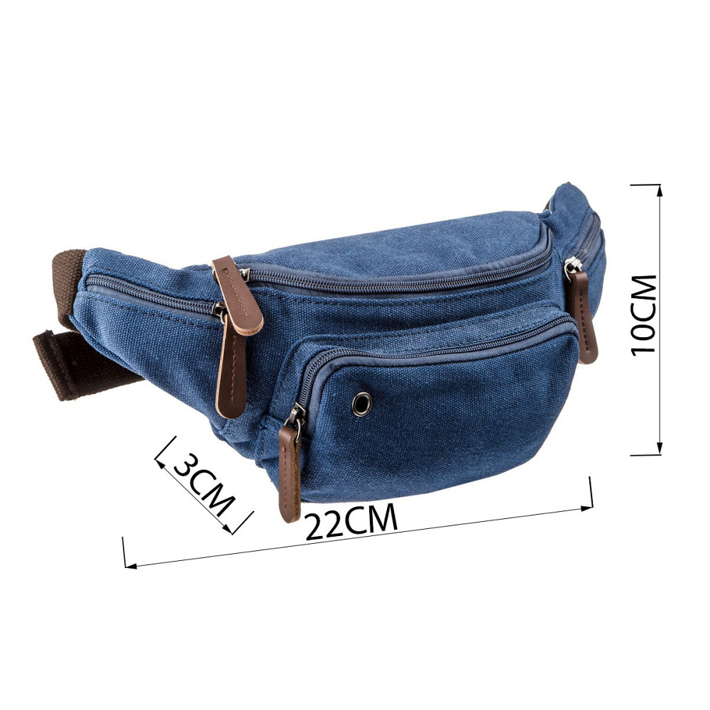 Сумка поясная текстильная Vintage 20173 Синяя Киев - изображение 4