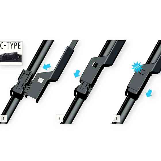 Щітки oximo модельні безкаркасні (к-т 2шт) c-type 600+мм двірника Мукачево