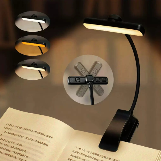 Аккумуляторная LED лампа для чтения Easy Clip, 3 режима света, 14 светодиодов, гибкая USB лампа на прищепке Киев