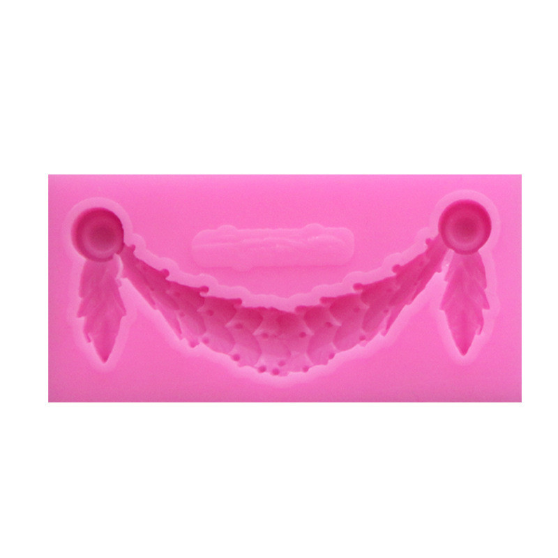 Молд силиконовый Занавеска 73 на 35 мм розовый Киев - изображение 3