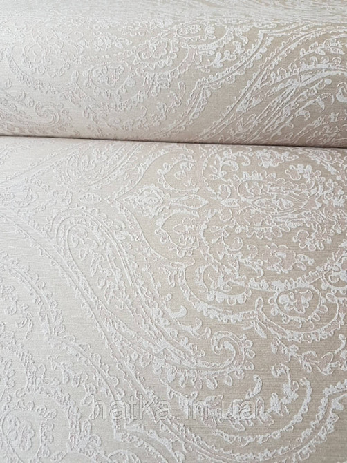Текстильні шпалери на флізеліновій основі Cador Rasch Textil 086750 вензелі бежево-рожеві Київ - фото 1