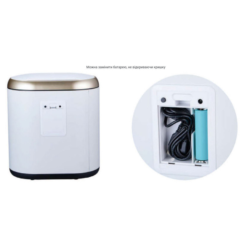 Відро для сміття сенсорне овальне Mixxus Premium Topper-TC0112 White 12л колір білий   ( MI7082 ) 24367 Харків - фото 11