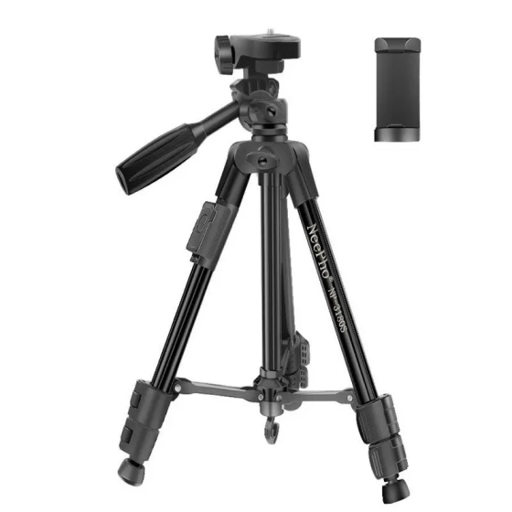 Универсальный штатив NeePho NP-3180S не съемная площадка + держатель + пульт (50-136см) Черный Винница