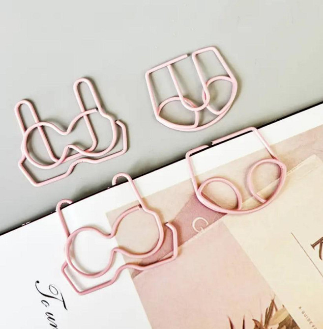 10 шт. Бюстгальтеры, креативные розовые скобы для бумаги. Киев - изображение 6