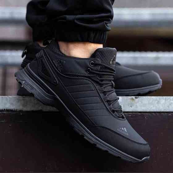 Зимові високі Кросівки Adidas GORE-TEX Чоловічі Чорні з МЕХОМ Адідас Гортекс (розміри: 41,42,43,44,45,46) Дніпро