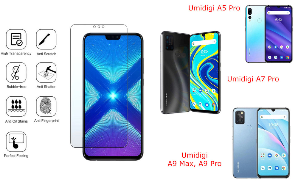 Защитное стекло NeoGlass для Umidigi A5 Pro, A7 Pro, A9 Max, A9 Pro – ультрапрозрачное и устойчивое Киев - изображение 4