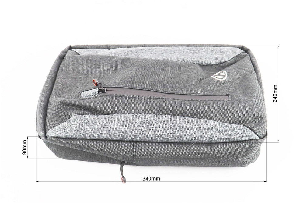 Сумка-слінг через плече (на кермо електросамокату), кріпл. на липучці, швидкознімна, чорно-сіра Київ - фото 6