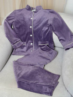 Дитяча велюрова тепла піжама дві кишені Ліловий б/к 134-140 Харків - фото 3