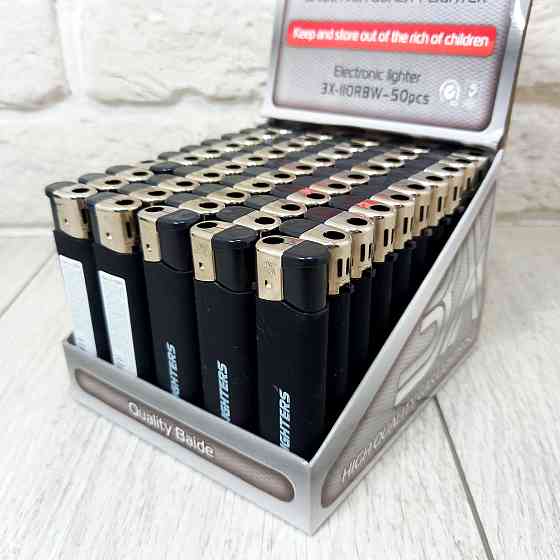 Зажигалка 3X прорезиненная черная уп/50шт Харьков