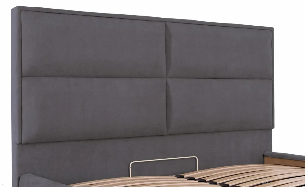 Ліжко Sheffield VIP 120 х 190 см Місті Dark Grey З додатковою металевою цільнозварною рамою Темно-сірий Київ - фото 5