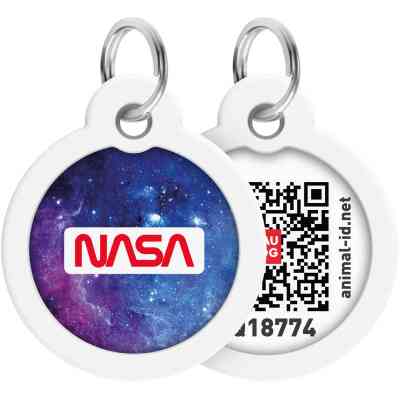 Адресник для тварин WAUDOG Smart ID з QR паспортом "NASA21", коло 30 мм (230-0148) Вінниця