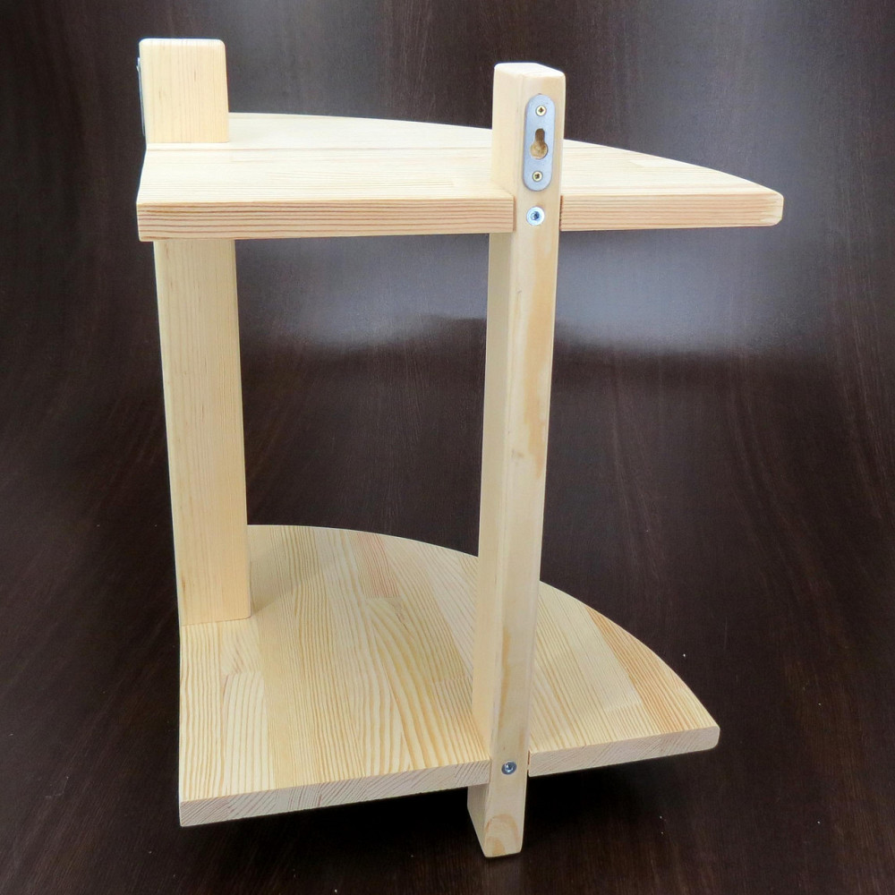 Угловая настенная полка 