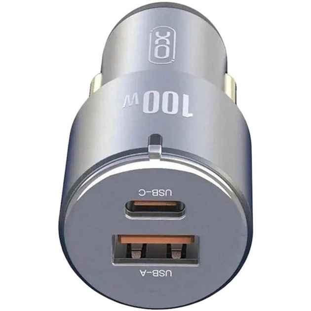 Автомобильное зарядное устройство для XO CC47 1 USB + Type-C PD65W+USB35W Tarnish Ровно - изображение 2