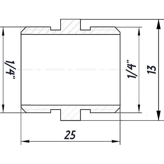 Ніпель 1/4″ЗЗ латунний LN112S OPTIMUM Тернопіль