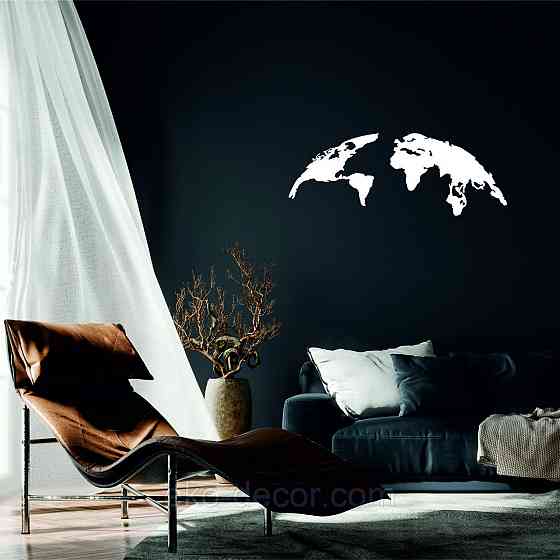 Декоративное настенное Панно «Земля», Декор на стену 70*26 см, Белый Киев