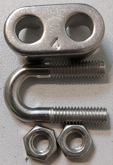 Затиск троса "GoralMet" 4 мм з нержавіючої кислотостійкої сталі AISI 316 Киев - изображение 2