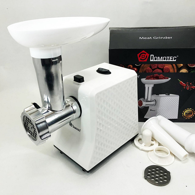 Мясорубка с решеткой для фарша Domotec, Мясорубка с металлическим корпусом, Мясорубки хорошего качества HU-97 Львов - изображение 3
